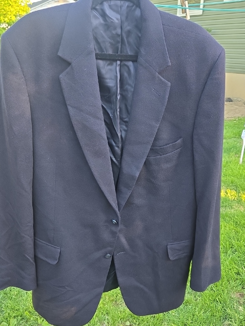 Jos A Bank 100% Cashmere Blazer 46L Navy Two Button Sport Coat